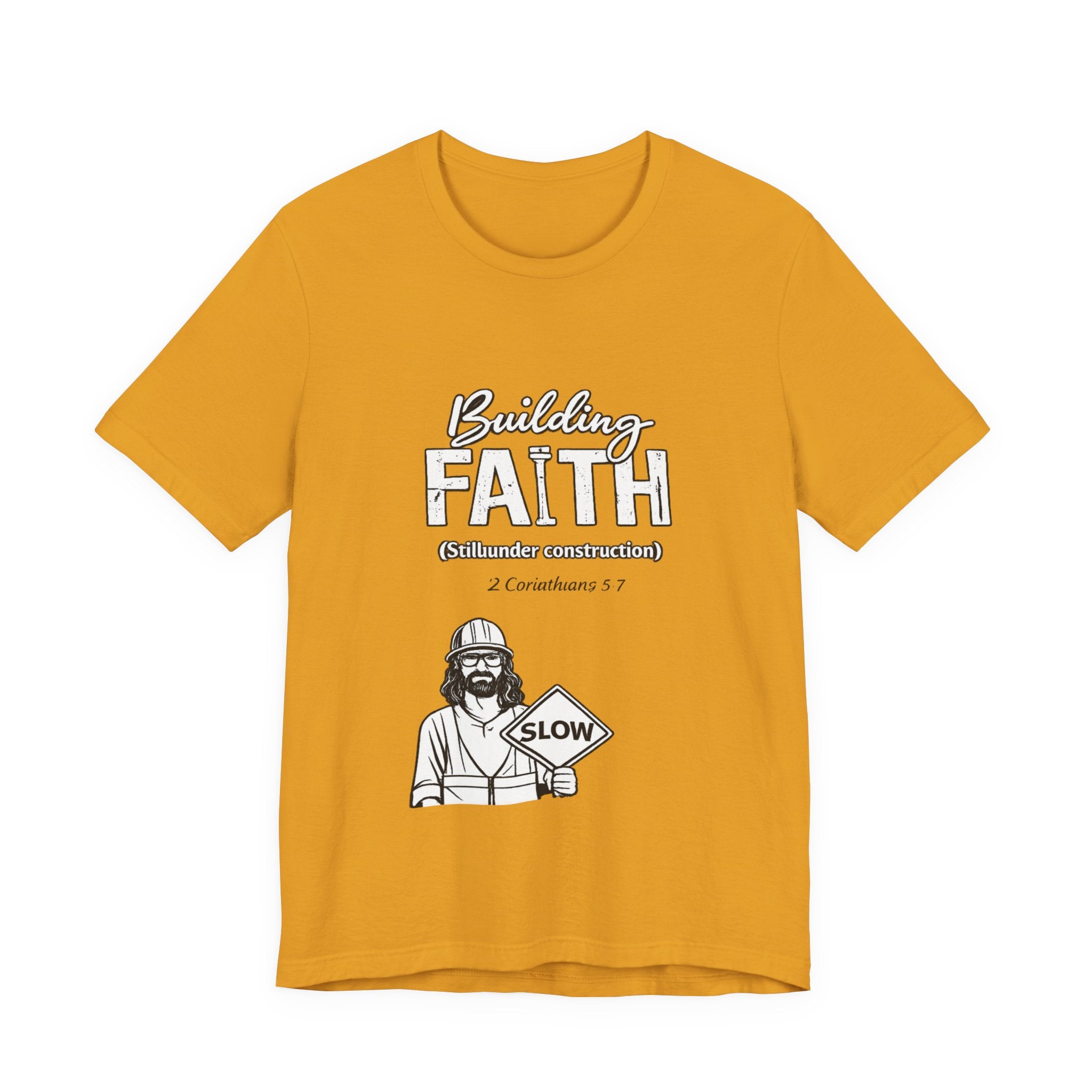 Building Faith Tee — "Building Faith (Gideon construction)" Christian Construction Worker T-Shirt