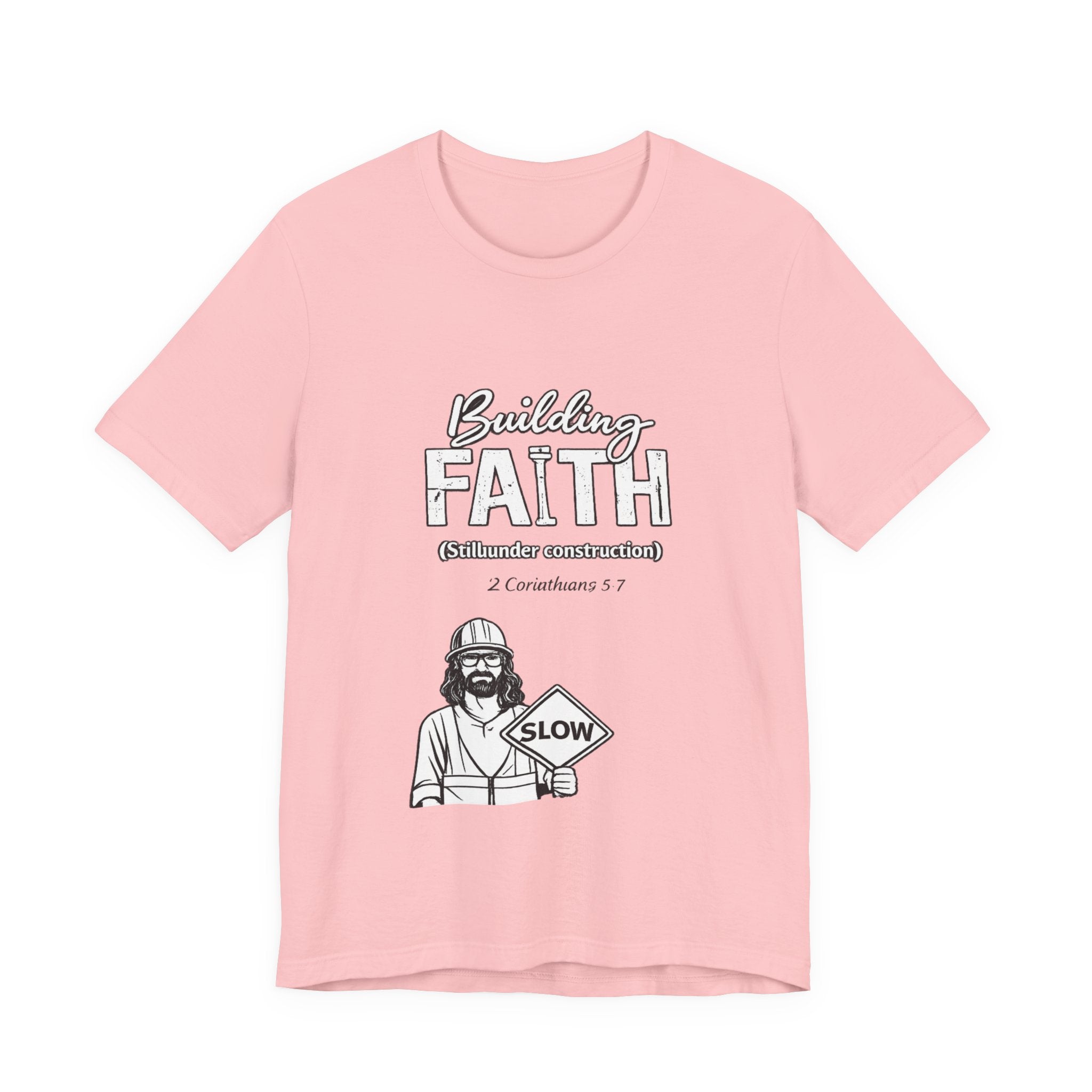 Building Faith Tee — "Building Faith (Gideon construction)" Christian Construction Worker T-Shirt