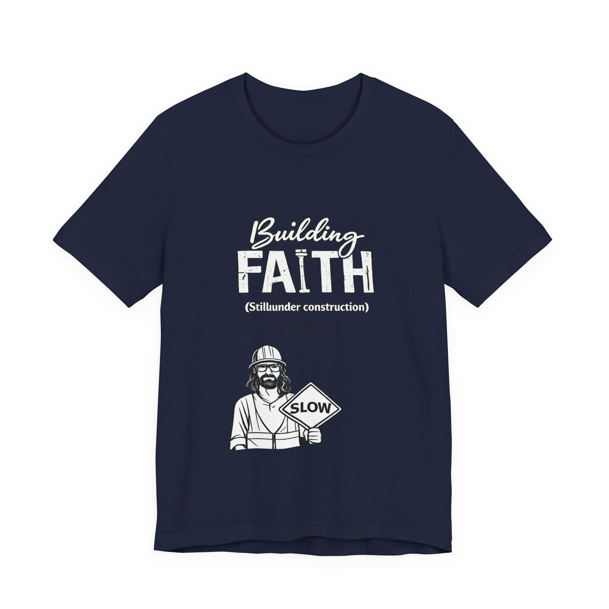 Building Faith Tee — "Building Faith (Gideon construction)" Christian Construction Worker T-Shirt