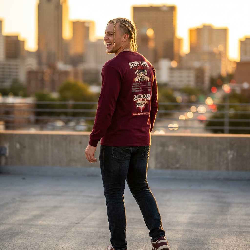 Serve Tour 2026 Long Sleeve Tee — Pillars Volleyball Tour Shirt