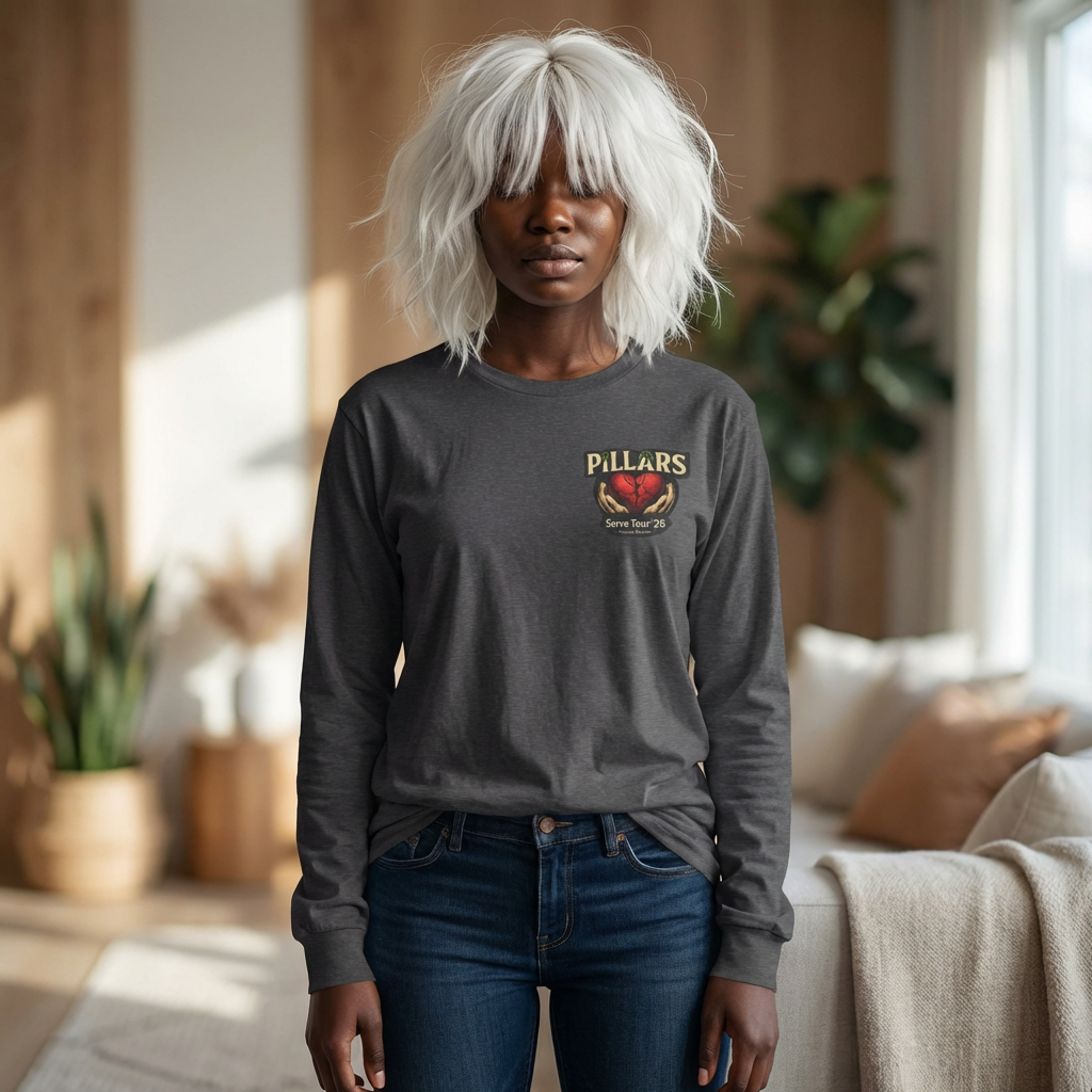 Serve Tour 2026 Long Sleeve Tee — Pillars Volleyball Tour Shirt