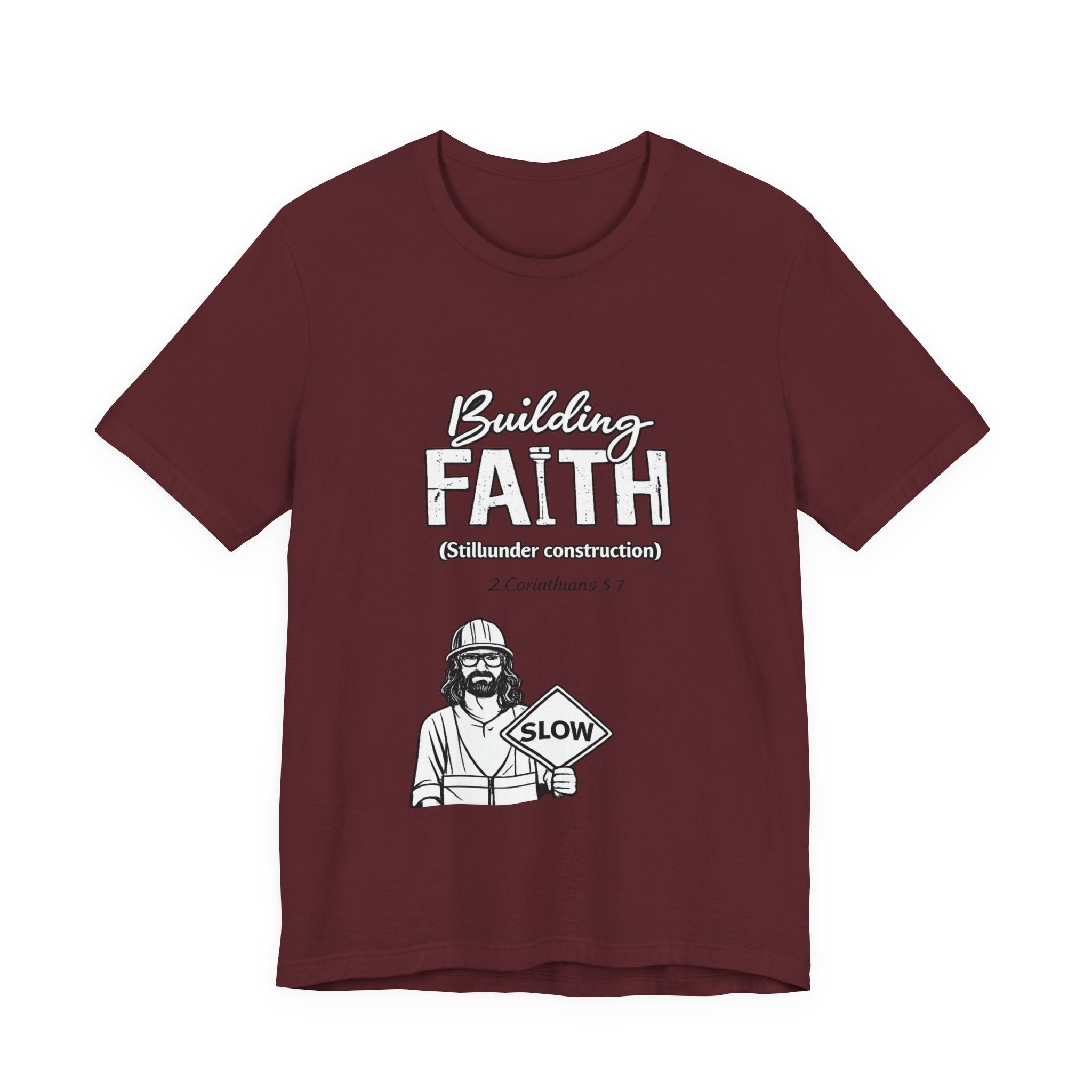 Building Faith Tee — "Building Faith (Gideon construction)" Christian Construction Worker T-Shirt