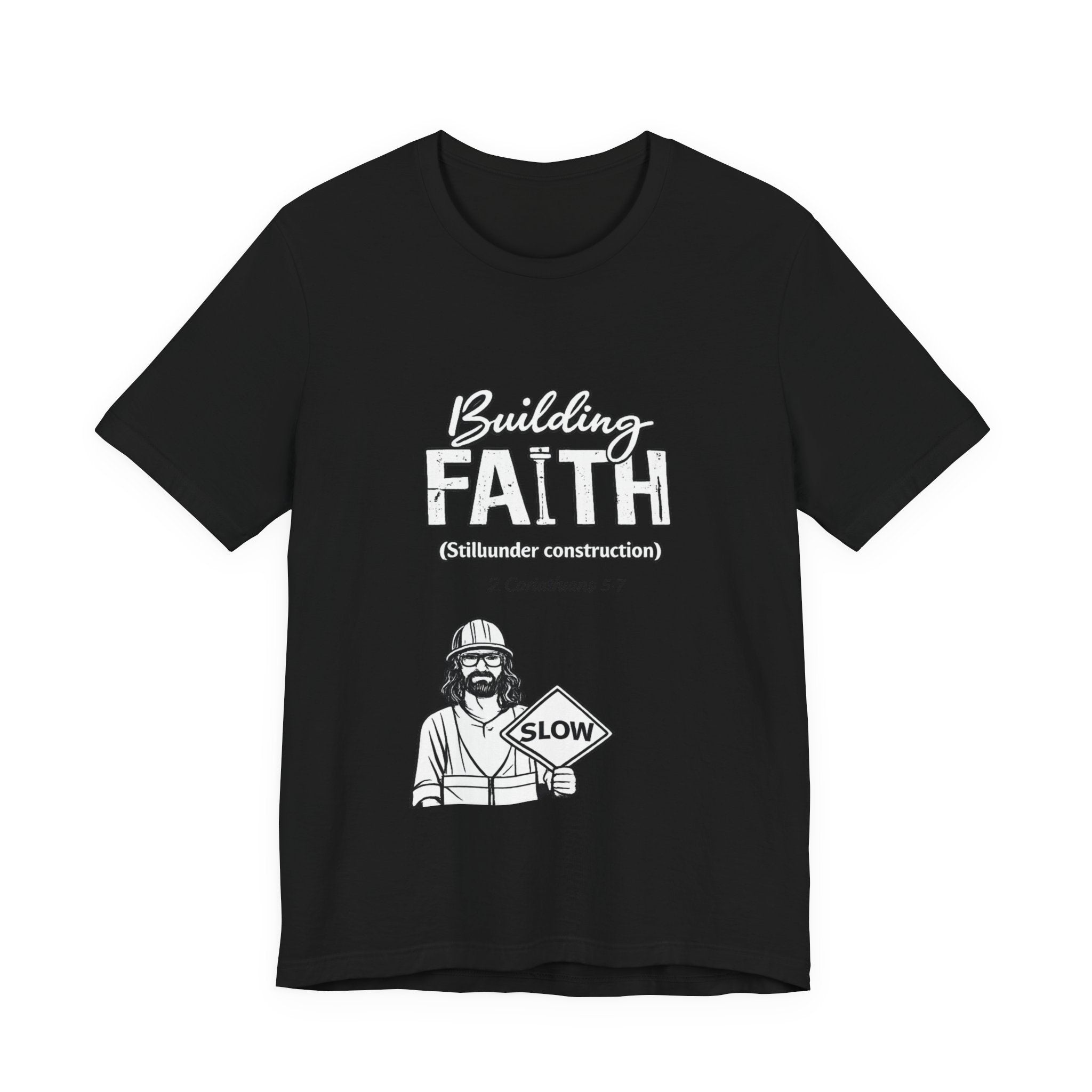 Building Faith Tee — "Building Faith (Gideon construction)" Christian Construction Worker T-Shirt