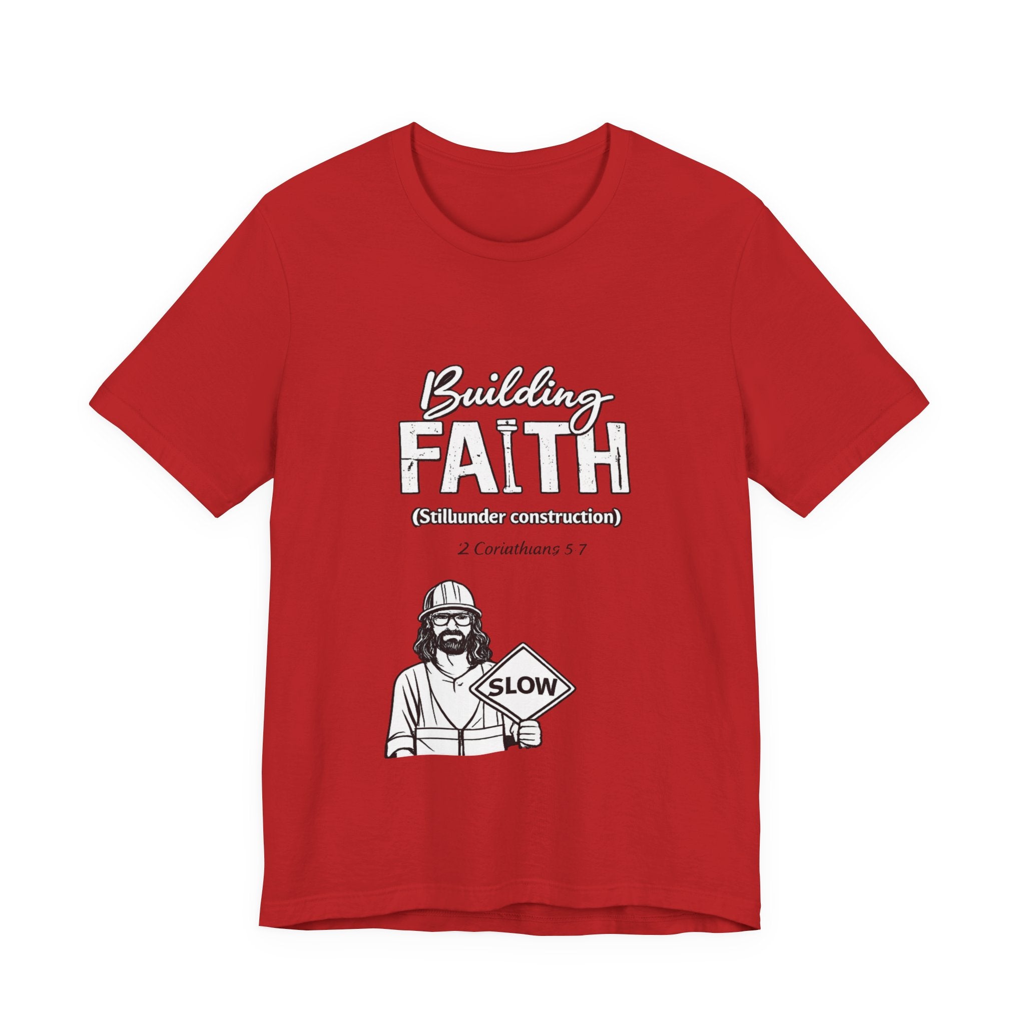 Building Faith Tee — "Building Faith (Gideon construction)" Christian Construction Worker T-Shirt