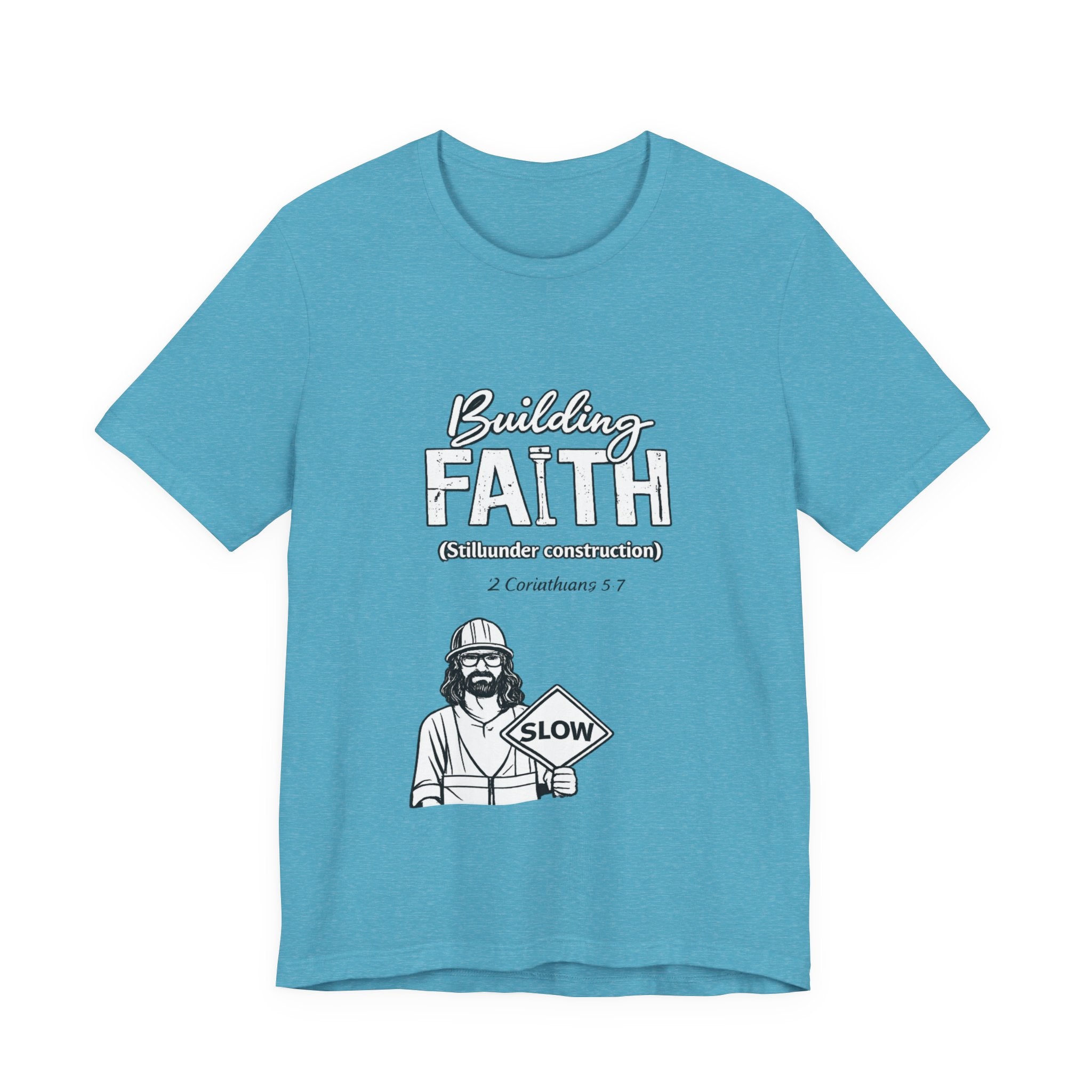 Building Faith Tee — "Building Faith (Gideon construction)" Christian Construction Worker T-Shirt